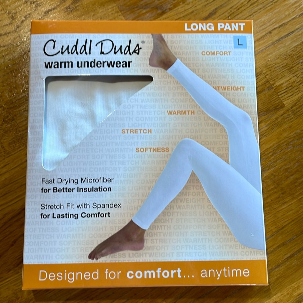 Cuddl Duds warm long underwear size large